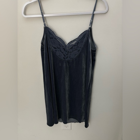 Hollister blue velvet slip dress - Picture 2 of 2